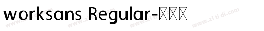 worksans Regular字体转换